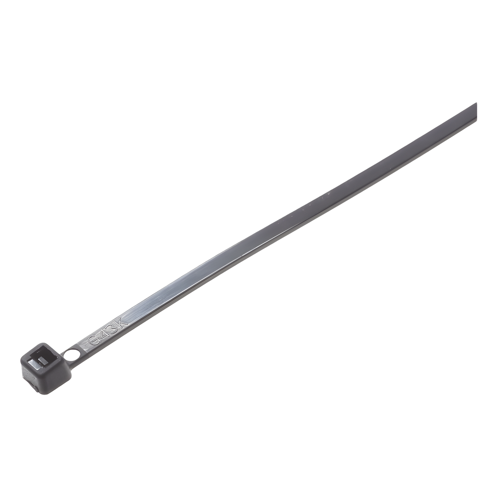 Cincho STRONGHOLD, 370 mm largo x 4.8mm ancho, Tensión 50 lb (222 N) Nylon 6,6 Color Negro, Paquete de 100 Piezas