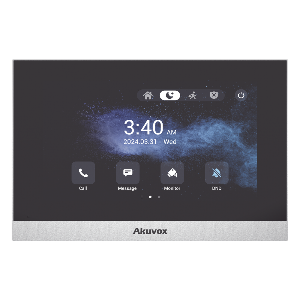 Monitor ANDROID / Soporta APP Android / Pantalla Touch Screen LCD 7" / WiFi / Punto WIFI / Bluetooth / PoE / SIP / 8 Entradas de Alarma / 1 Salida de
