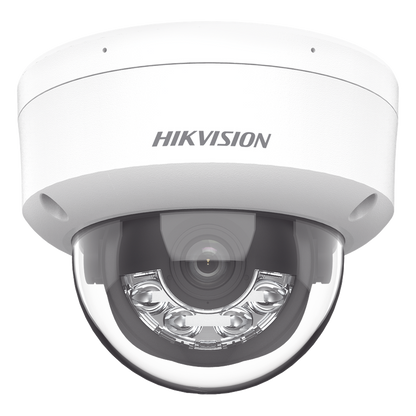 [Dual Light] Domo IP 2 Megapixel / Lente 2.8 mm / 30 mts IR + Luz Blanca / Micrófono Integrado / Antivandálico IK08 / ACUSENSE Lite / Exterior IP67