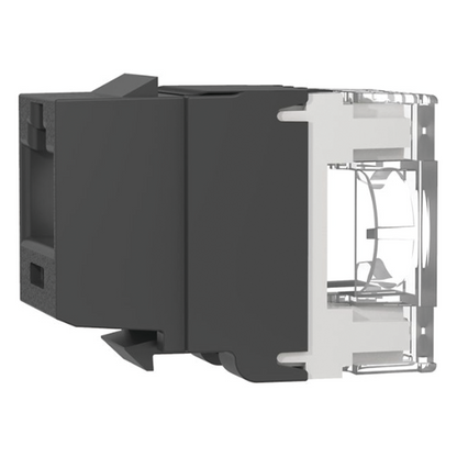 Conector Jack Estilo 110 (de Impacto), Tipo Keystone, Categoría 6A, de 8 Posiciones y 8 Cables, Color Negro