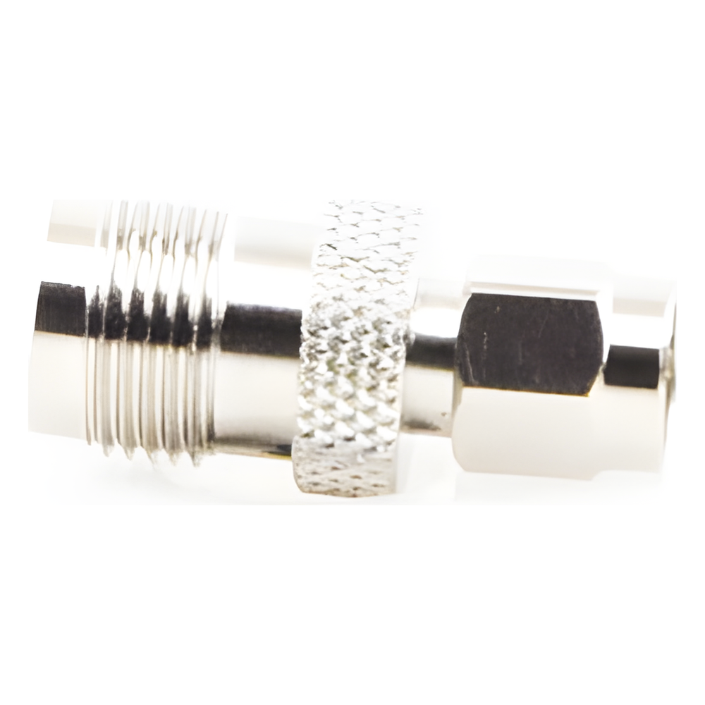 Adaptador en Línea de Conector TNC Hembra a SMA Macho, Níquel/ Oro/ Teflón