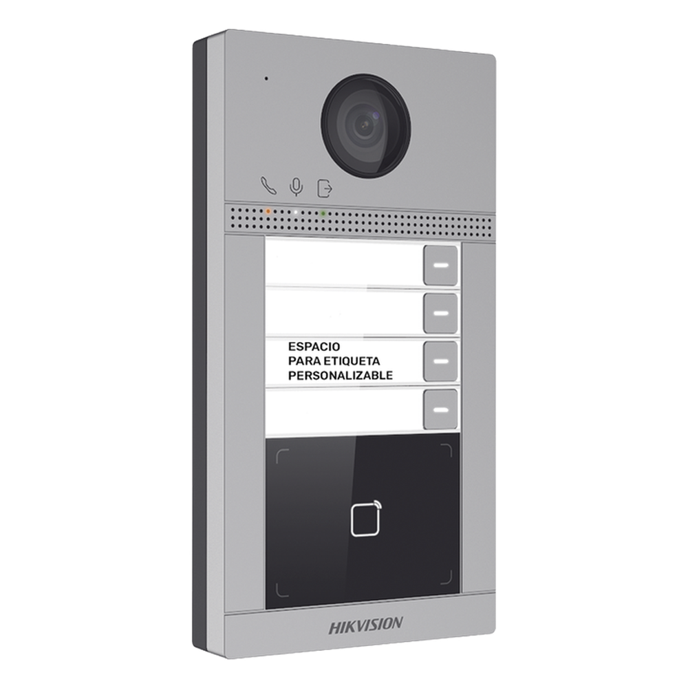 Videoportero IP 2 Megapixel / Llamada y Apertura Remota desde App Hik-Connect (Requiere monitor )/ PoE / Exterior IP65 + Antivandalico IK08 / 4