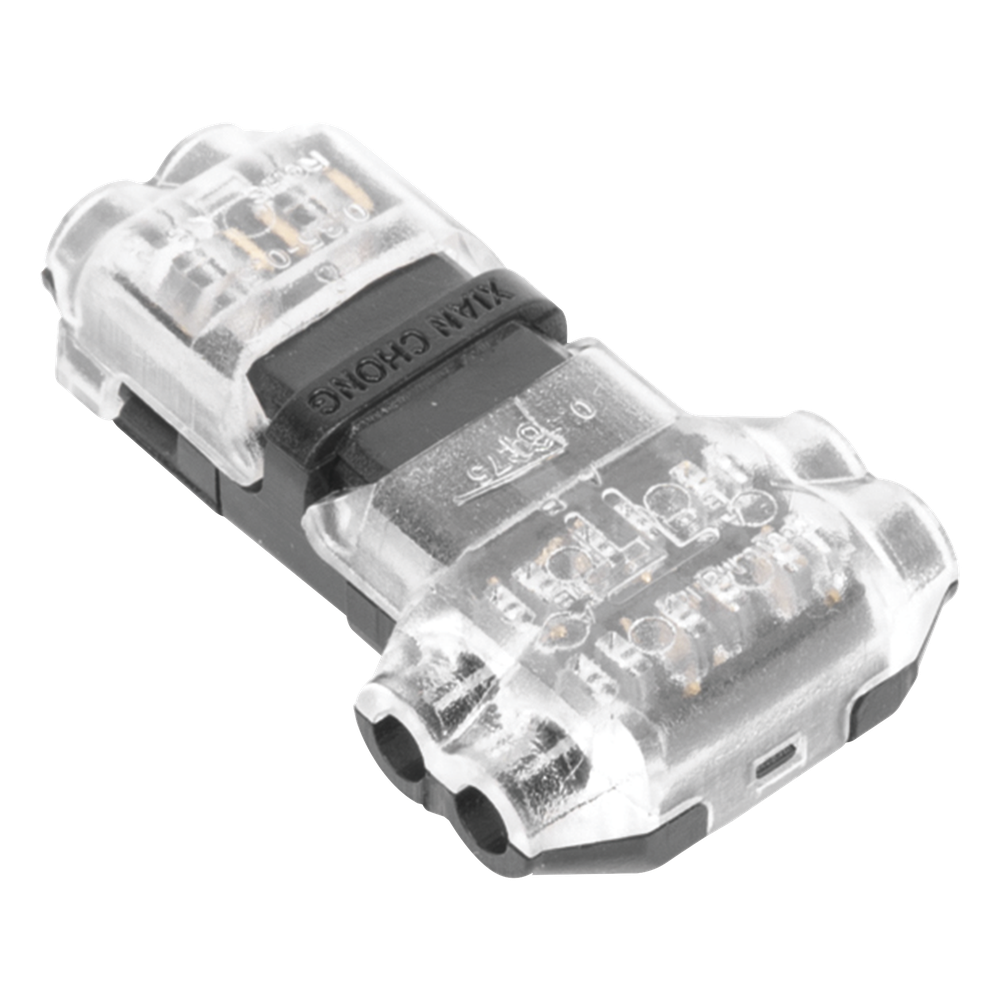 Conector en forma de T para 2 Contactos / Para una Conexión Rápida