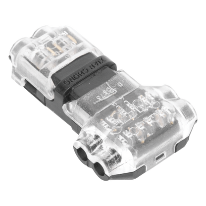 Conector en forma de T para 2 Contactos / Para una Conexión Rápida