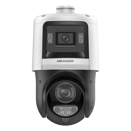 [TandemVu] PTZ IP 4 Megapixel + Cámara Fija 4 Megapixel / 25X Zoom / 100 mts IR + 30 mts Luz Blanca / IP67 / ACUSENSE / PoE+ / 2 Micrófonos