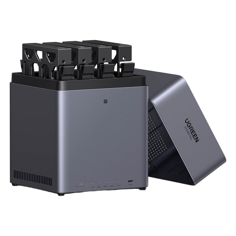 NAS UGREEN NASync DH4300PLUS / 4 Bahías SATA / Procesador RK3588C 8 GB RAM / 2.5GbE Puerto / HDMI 4K / USB 3.2 Type-C / RAID 0/1/5/6/10 / Acceso