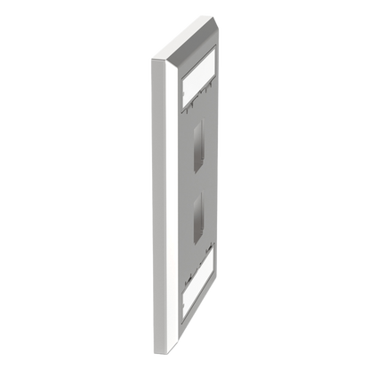 Placa de Pared Vertical, Salida Para 2 Puertos Keystone, Con Espacios Para Etiquetas, de Acero Inoxidable