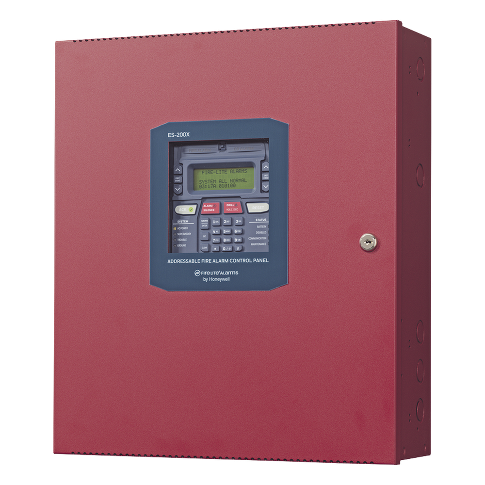 Panel de control de incendio direccionable con comunicador IP y POTS integrado, 318 puntos por lazo SLC, expandible a 954 puntos
