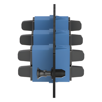 Placa Acopladora de Fibra Optica FAP, Con 3 Conectores SC Duplex (6 Fibras), Para Fibra Monomodo OS1/OS2, Color Azul