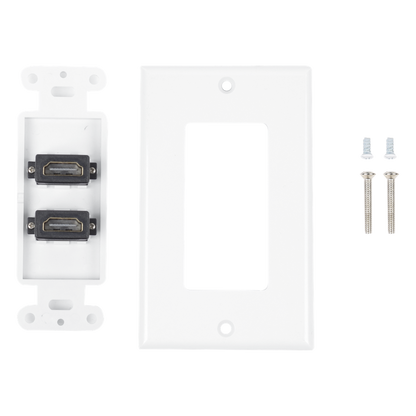 Placa de Pared de 2 Puertos HDMI Hembra a Hembra
