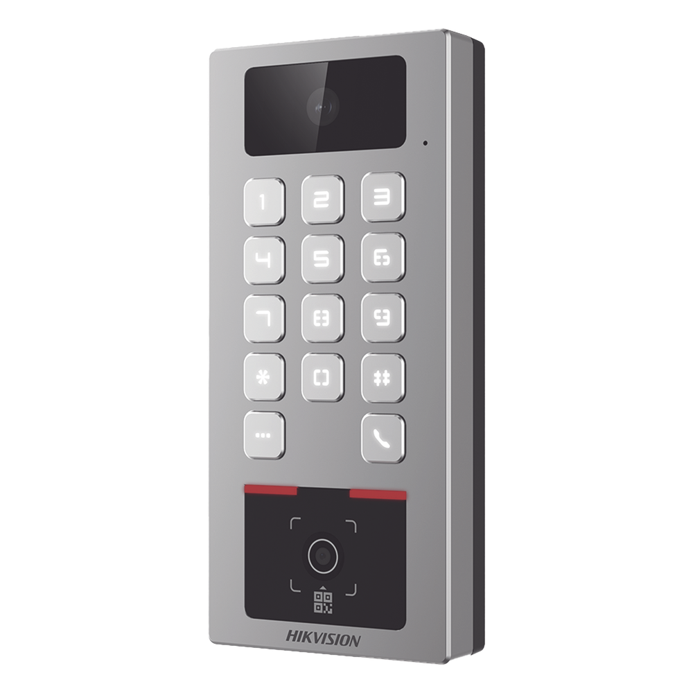 (PoE / 2 Relays) Teclado con Lector Físico de QRs para Exterior Antivandálico IP65 & IK09 con función de Videoportero Multiapartamento / Tarjeta