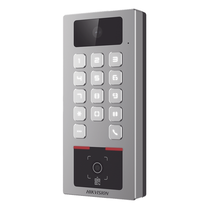(PoE / 2 Relays) Teclado con Lector Físico de QRs para Exterior Antivandálico IP65 & IK09 con función de Videoportero Multiapartamento / Tarjeta