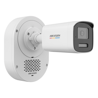 Bala IP 4 Megapixel / ColorVu 3.0 + SoundMax / Lente 4 mm / Dual Light 50 mts (164 ft) IR + Luz Blanca / Bocina + Micrófono Integrados / Luz