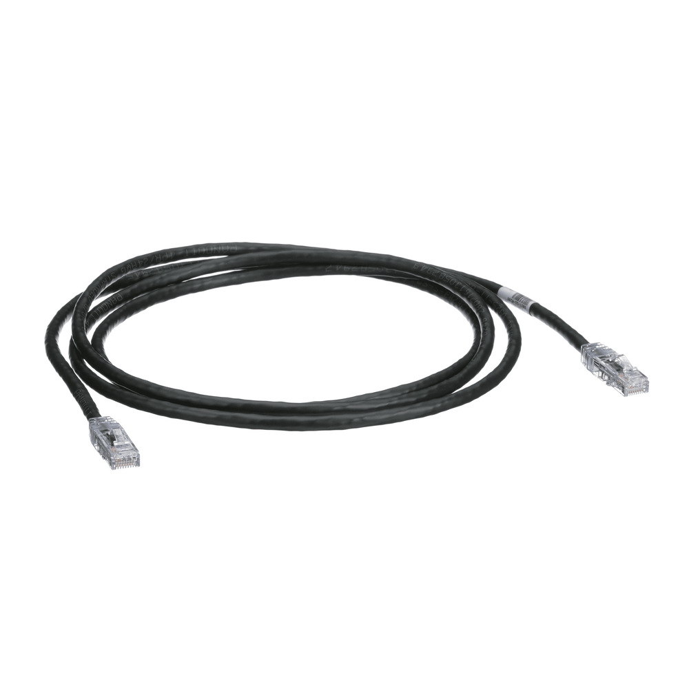 Cable de Parcheo TX6, UTP Cat6, 24 AWG, CM, Color Negro, 2.13 Metros (7 Pies)