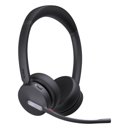 Auriculares estéreo Yealink WH64 edición MS con Bluetooth integrado (base y auriculares DECT) / Cancelación activa de ruido / Triple conexión