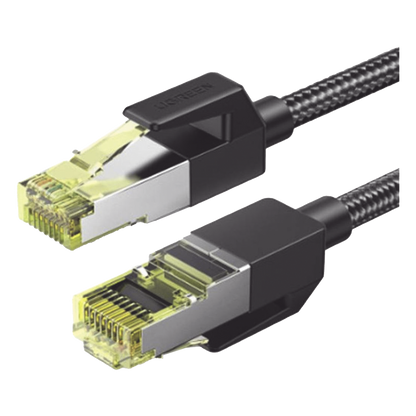 Cable Ethernet Cat7 CLASS F/FTP Redondo con Malla de Nylon 1 Metro (3.28 Pies)