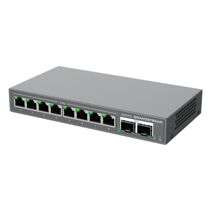 Switch L2 Lite Administrable de 10 Puertos / 8 Puertos Ethernet 2.5 Gigabits / 2 Puertos SFP+ 10 Gigabits / VLAN / QoS / Montaje en Escritorio o