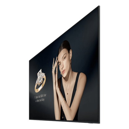 Pantalla Profesional Neo QLED 115" Resolucion 4K / Panel VA / Brillo 1,000 nit / Dimensiones 2.56m largo x 1.46 m de alto / Uso 24/7 / HDMI 2.1