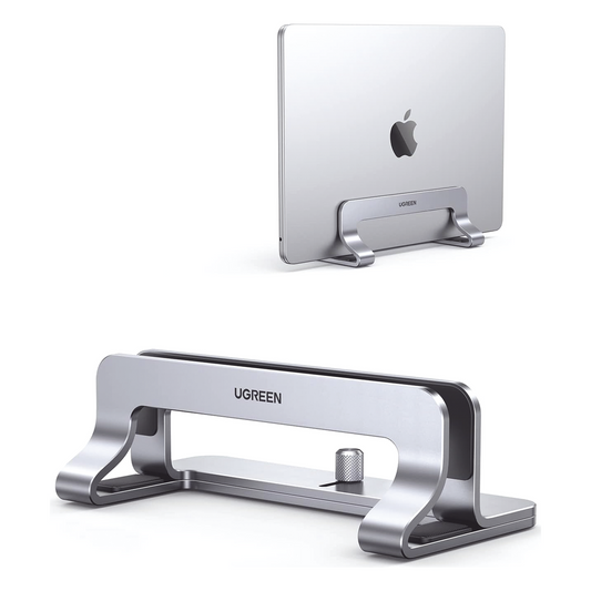 Soporte Vertical para Laptop / Adecuado para escritorio / Anchura Ajustable (12-26mm) / Amplia compatibilidad / Anti-Arañazos / Anti-Deslizante