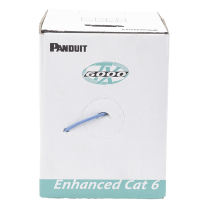 Bobina de Cable UTP 305 Metros (1000 Pies) de Cobre, TX6000™ PanNet, Reelex, Azul, Categoría 6 Mejorado (23 AWG), PVC (CM), de 4 Pares