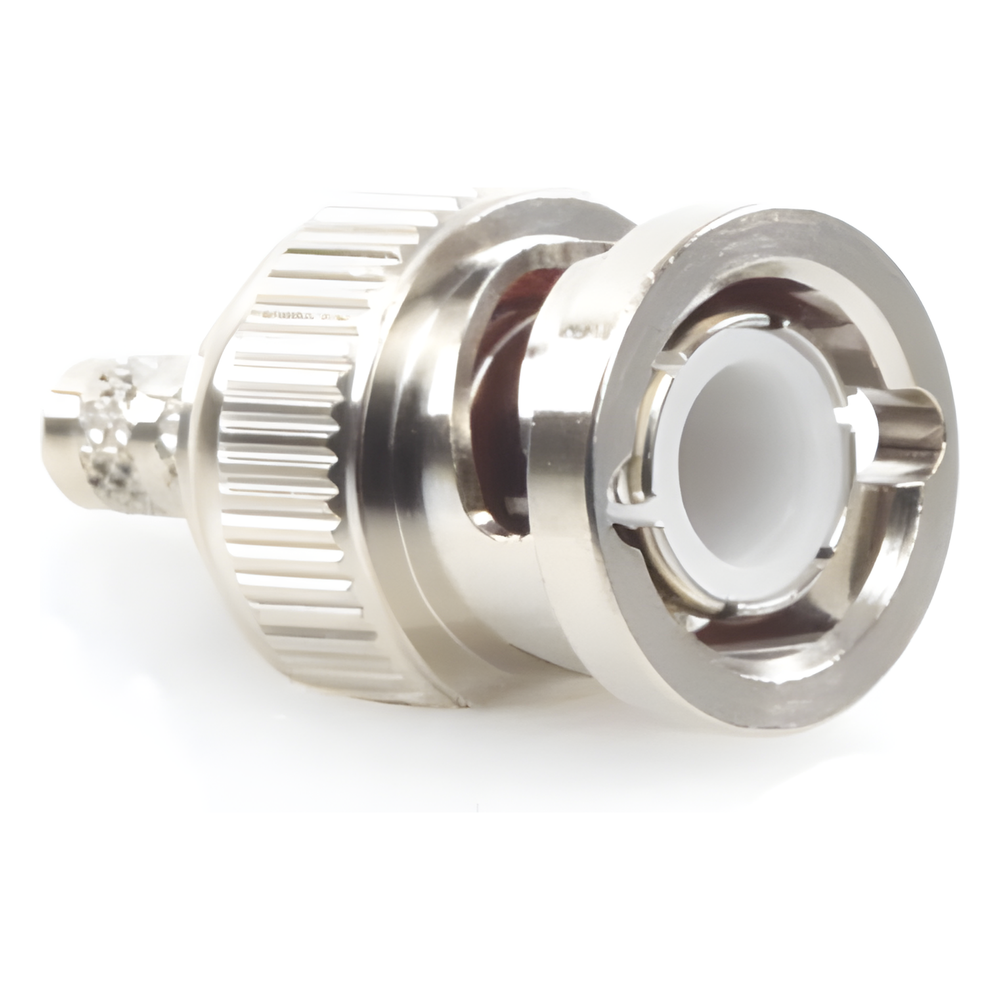 Conector BNC Macho de Anillo Plegable para Cable LP-195, LP-142, LMR-195, RG-58/U, RG-142/U, Níquel/ Oro/ Delrin