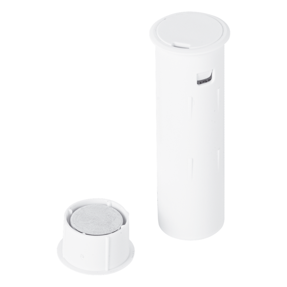 Sensor Magnético Inalámbrico para Empotrar / Invisible en Puerta Cerrada / Gap 2.54 cm / 345 MHz / Batería 5 Años / Diseño Cilíndrico Discreto