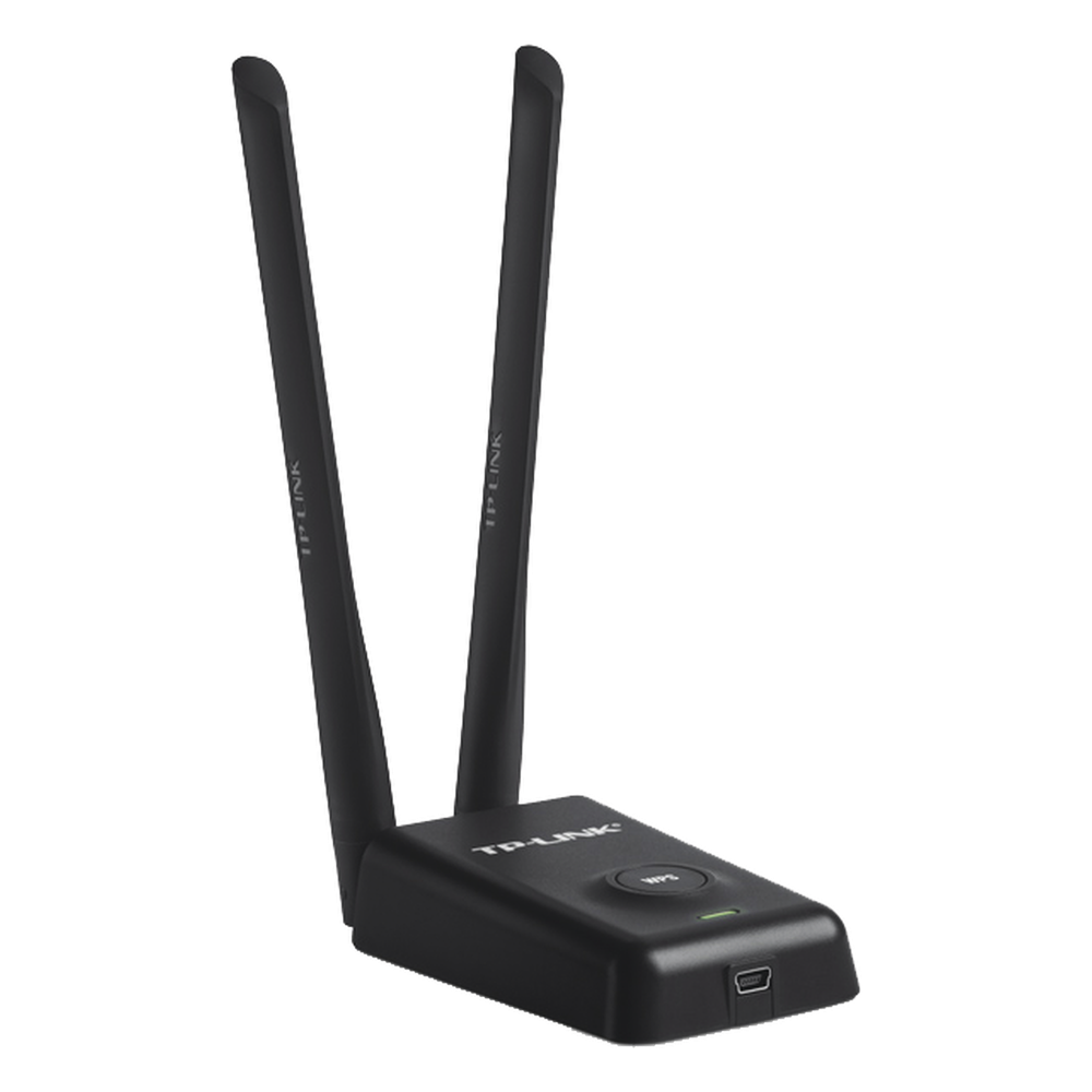 Adaptador de alta potencia USB inalámbrico/ WiFi N 300 Mbps / Frecuencia de 2.4 GHz / 2 Antenas Externas de 5 dBi / Compatibilidad Windows y Linux