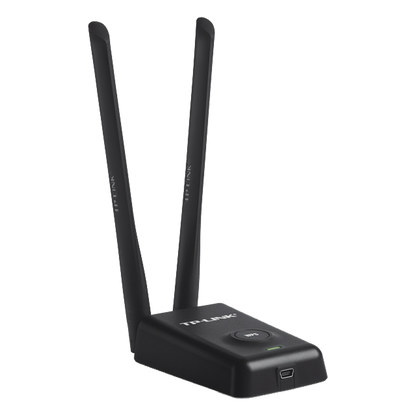 Adaptador de alta potencia USB inalámbrico/ WiFi N 300 Mbps / Frecuencia de 2.4 GHz / 2 Antenas Externas de 5 dBi / Compatibilidad Windows y Linux