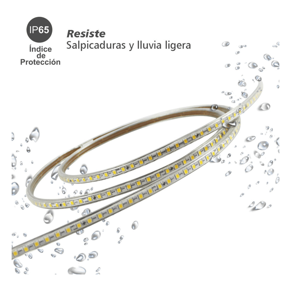Manguera Led de 1 Linea de 1 cm/ 50 m/ Color Blanco.
