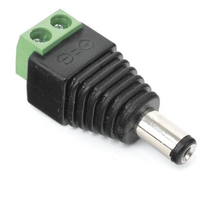 Adaptador Macho Tipo Jack de 3.5 mm (0.14 Pulgadas) Polarizado de 12 Vcc / Terminales Tipo Tornillo / Polarizado (+/-) / Ideal para Cámaras de Video