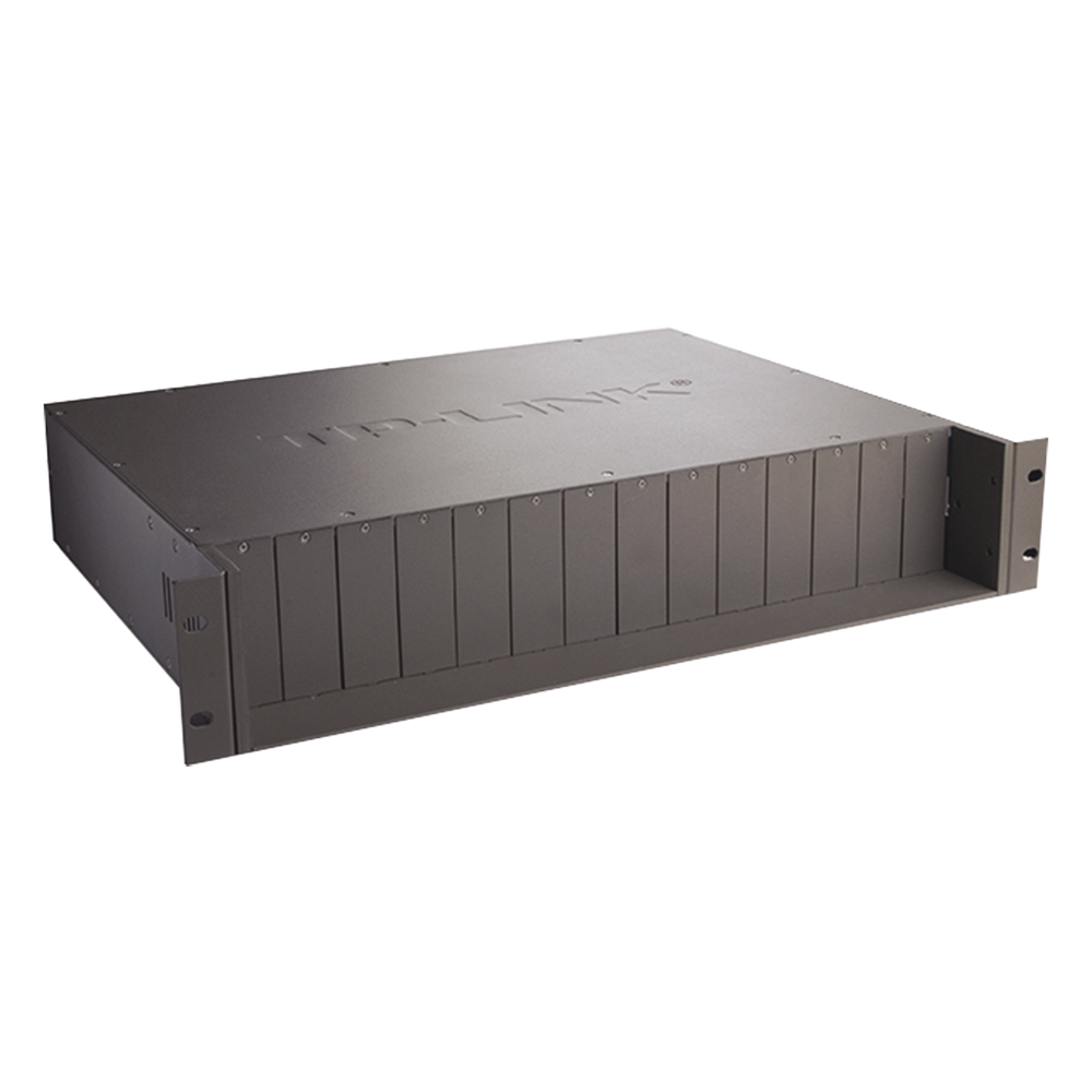 Chasis para Montaje en Rack de 14 bahías / Soporta Convertidores de Fibra Óptica TP-Link / Compatibles (MC111CS, MC112CS, MC220L, MC110CS, MC100CM