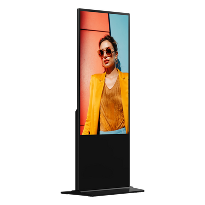 Pantalla de 55" 4K para Publicidad Digital / Base para Piso (Totem) / Gestión de Contenido y Control Centralizado