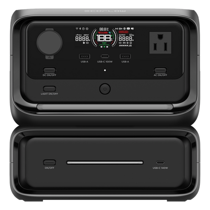 EcoFlow River 3 Plus | Estación de Energía Portátil 572Wh Litio LFP / 4 AC 800W (Max. 1600W) / 1 USB-C 100W / 3 USB -A 12W / Cargador de Coche 10A