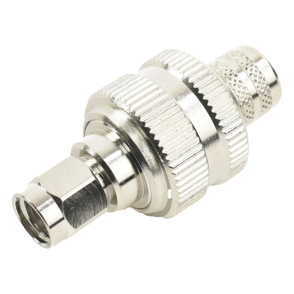 Conector SMA Macho Inverso de Anillo Plegable para RG-8/U, 9913, LMR-400, Níquel/ Oro/ Teflón