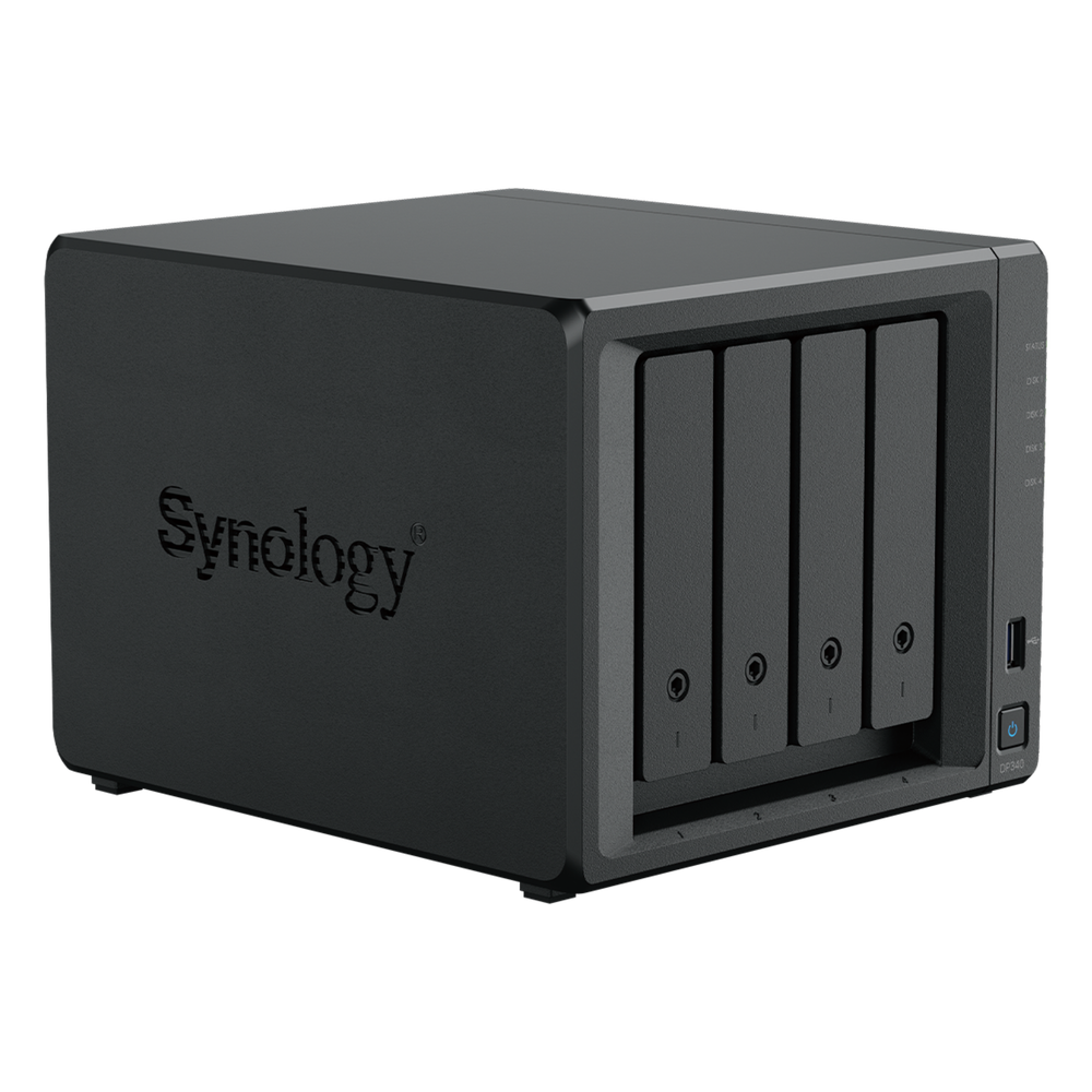NAS Dispositivo de Protección de Datos Synology ActiveProtect DP340 | 14.5 TB de Capacidad de Copia de Seguridad | RAID 5 con 4 HDD de 8 TB | RAID 1