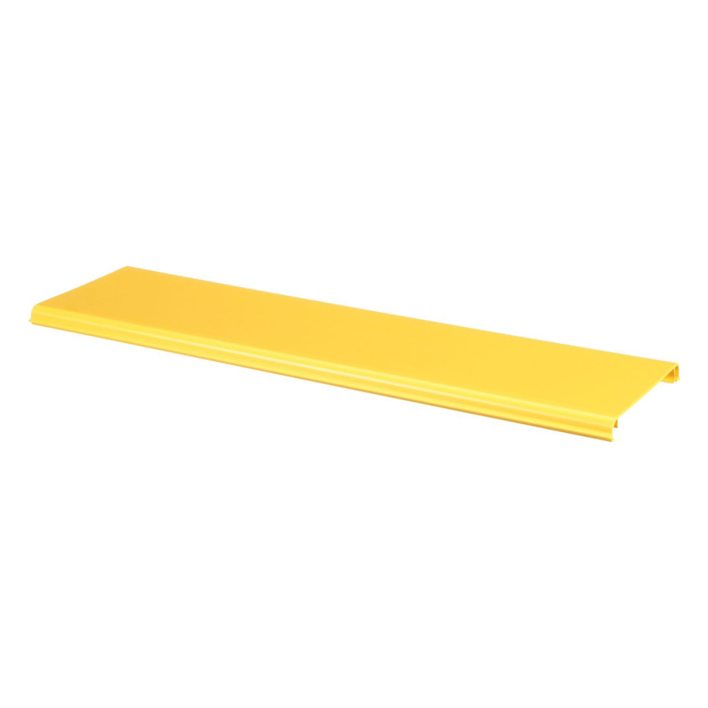 Tapa Con Bisagra a Presión Para Canaleta FiberRunner™ FR6X4YL2, de PVC Rígido, Color Amarillo, 2 m de Largo