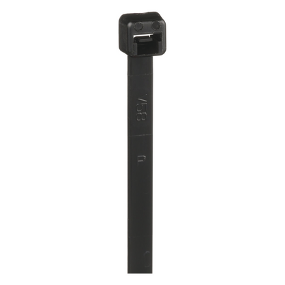 Cincho de Nylon 6.6 de Bloqueo, 188 mm largo x 4.8mm ancho, Color Negro, Exterior Resistente a Rayos UV, Paquete de 1000pz