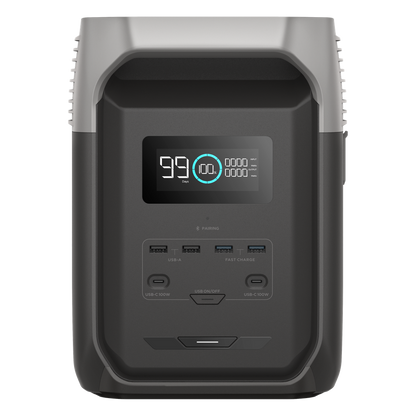 Estación de Energía Portátil Delta 3 1536Wh Litio LFP / 6 AC 1800 W (Max. 3600W) / 2 USB-C 100W / Capacidad para Aumentar Respaldo / Cargador de
