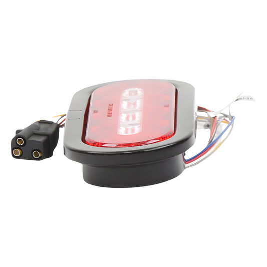 Plafon Ovalado Trasero de 18 LED, Rojo/Blanco/Ambar, 7.5 Pulgadas