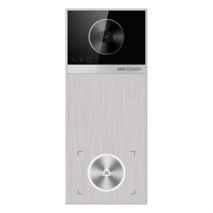 Videoportero TalkVu / 4 Megapixel / Ángulo de Visión 150° / Control de 2 Cerraduras / Desbloqueo por Tarjeta, Hik-Connect y Estación Interior / IP65