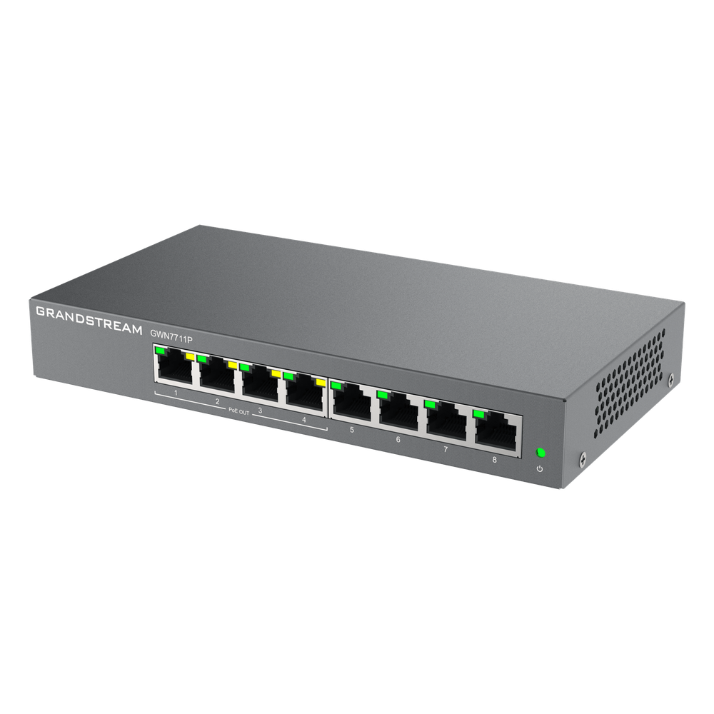 Switch de Red Administrable Capa 2 Lite / 8 Puertos Gigabit Ethernet / 4 Puertos PoE / VLAN / QoS / Snooping IGMP / Montaje en Pared y Escritorio