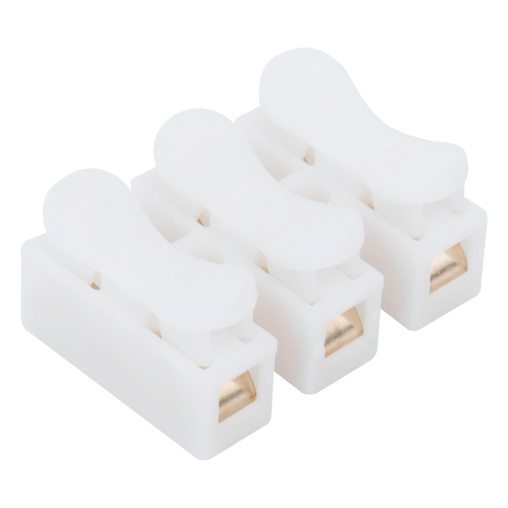 Conector tipo PUSH de 3 Contactos / Para una Conexión Rápida / Puentes de Cables