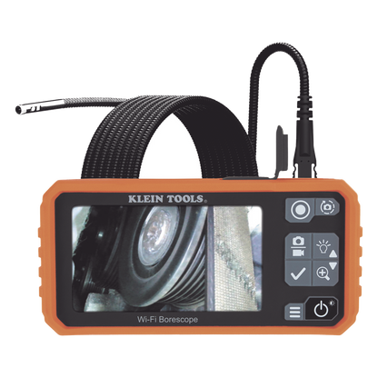 Dual Cámara Boroscopio Pro 5.5mm 720p USB-C/Wi-Fi, y LCD 4.3" a Color, Cuello de Cisne Blindado 10' (3m) con Imán y 6 LED´s. Batería Io-Li