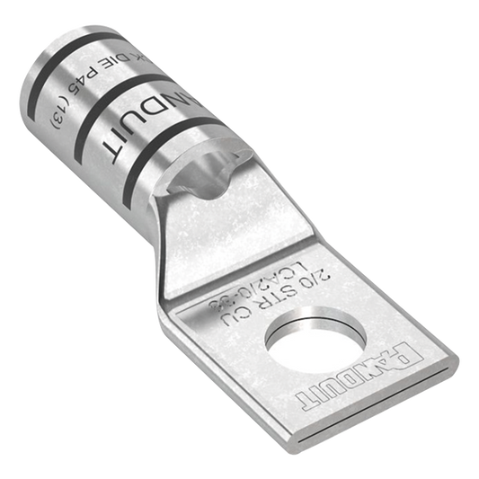 Zapata de compresión LCA2/0-38-X para cal. 2/0 Awg, Barreno para tornillo prisionero de 3/8, 1 Pz