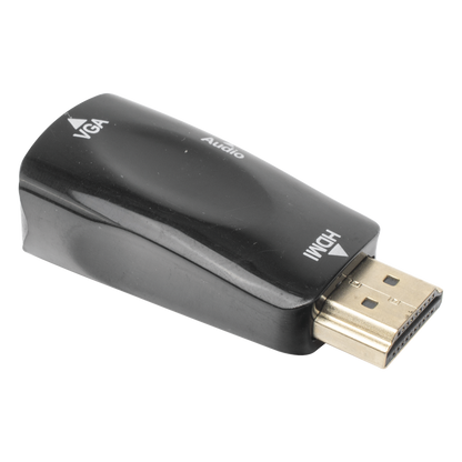 Adaptador (Convertidor) HDMI a VGA / HDMI Macho a VGA Hembra / Resolución 1920x1080 @ 60Hz / Adaptador de Audio de 3.5 mm / Chapado en Níquel