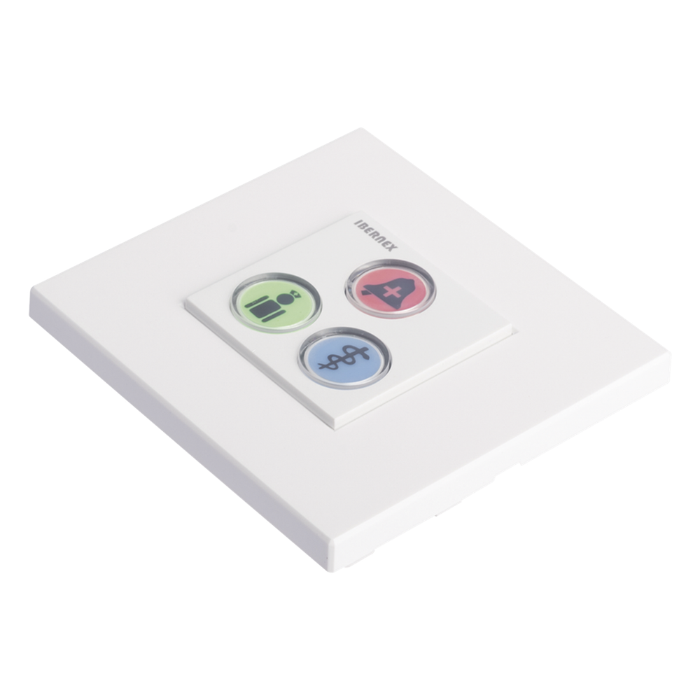 Modulo de 3 Botones iluminados para habitación de Hospital / Alarma / Cancelar y Código Azul / BUS RS485 / Compatible con NX0019/B, NX1021 Y NX0015