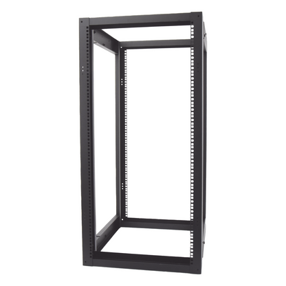 Rack Estándar 19" de 4 Postes, Acero, 24 Unidades, Profundidad Ajustable.