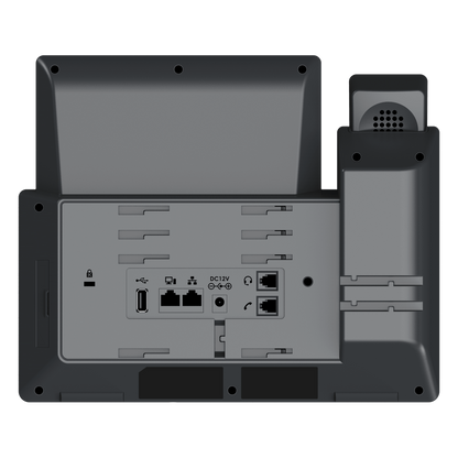 Teléfono IP Wi-Fi, Grado Operador, 12 líneas SIP con 6 cuentas, pantalla táctil 7", puertos Gigabit, Bluetooth, PoE, codec Opus, IPV4/IPV6 con