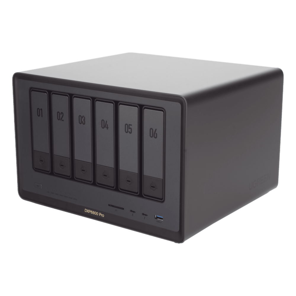 NAS UGREEN NASync DXP6800 Pro / Intel Core i5-1235U 10 Núcleos / 6 Bahías SATA + 2 M.2 NVMe / 2 Puertos Thunderbolt 4 / 2 Puertos 10GbE / 8K HDMI
