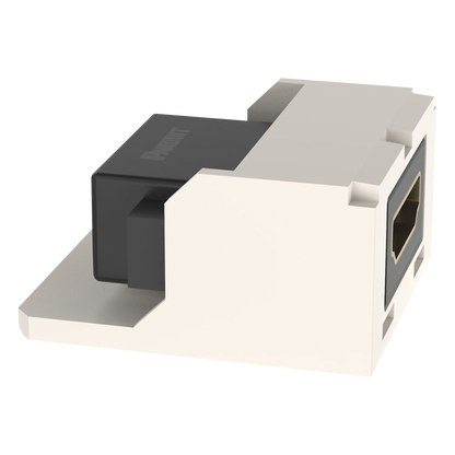 Módulo Acoplador HDMI 2.0, Hembra a Hembra Tipo-A, Categoría 2, Uso en 2 Puertos Mini-Com, Color Blanco Mate